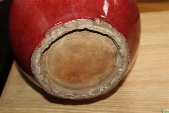 A Chinese flambe vase height 33cm